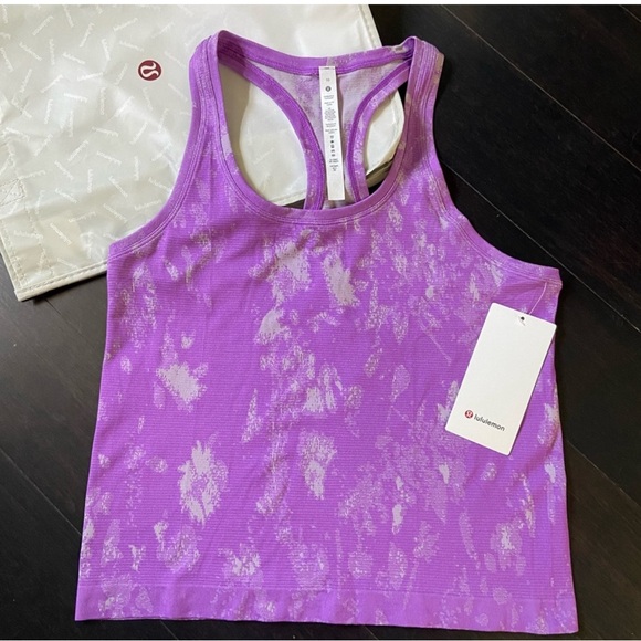 LULULEMON SWIFTLY TECH RACERBACK 2.0 *RACE Shadow bloom moonlit magenta SZ 8 - Picture 1 of 4